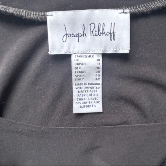 Joseph Ribkhoff blouse women's size 8 black top tunic 3/4 sleeves top scoop neck - Picture 6 of 11